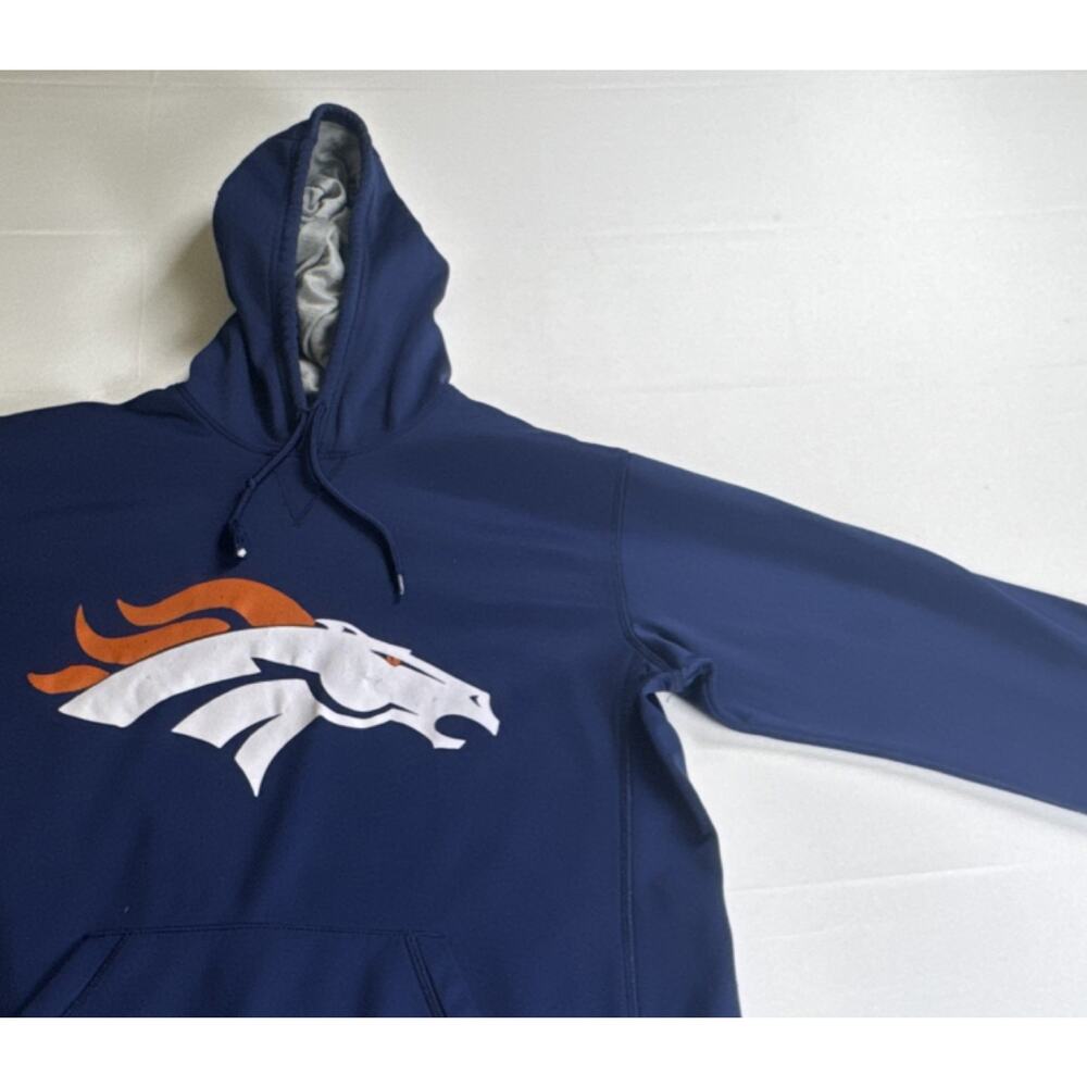 BCG NFL Denver Broncos Blue Sweatshirt Hoodie Football Size S